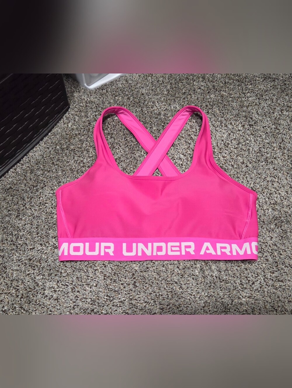Sz Large, Under Armour Bright Pink Crossback Sports Bra